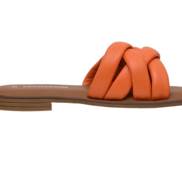 Cushionaire Orange Farah Memory Foam Sandal Size 6.5 - Picture 5 of 9